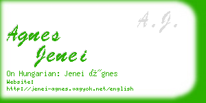 agnes jenei business card